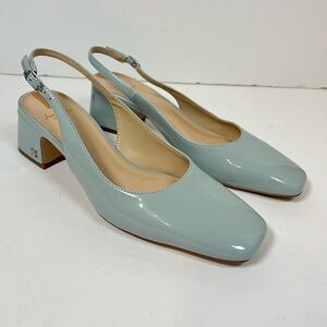 Sam Edelman TERRA SLINGBACK BLOCK HEEL in sea foam blue size 7.5M